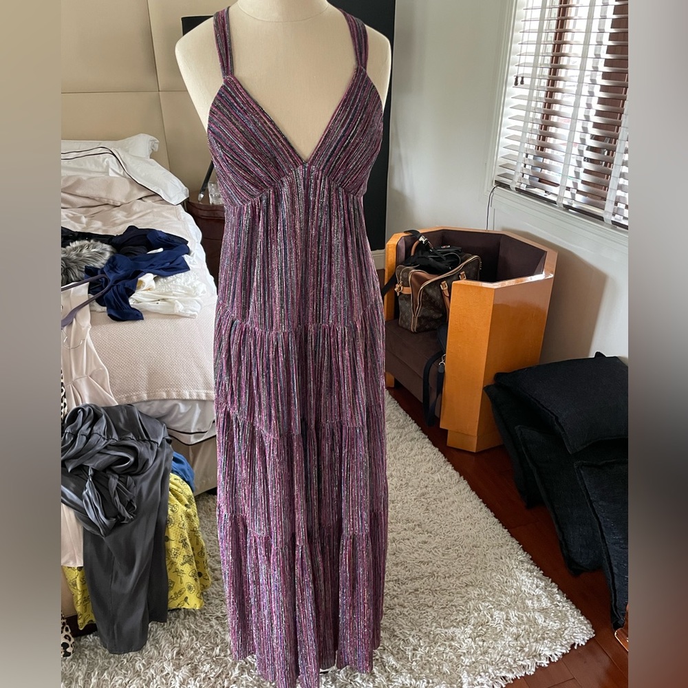 Bash Shiny Pink/Purple Dress